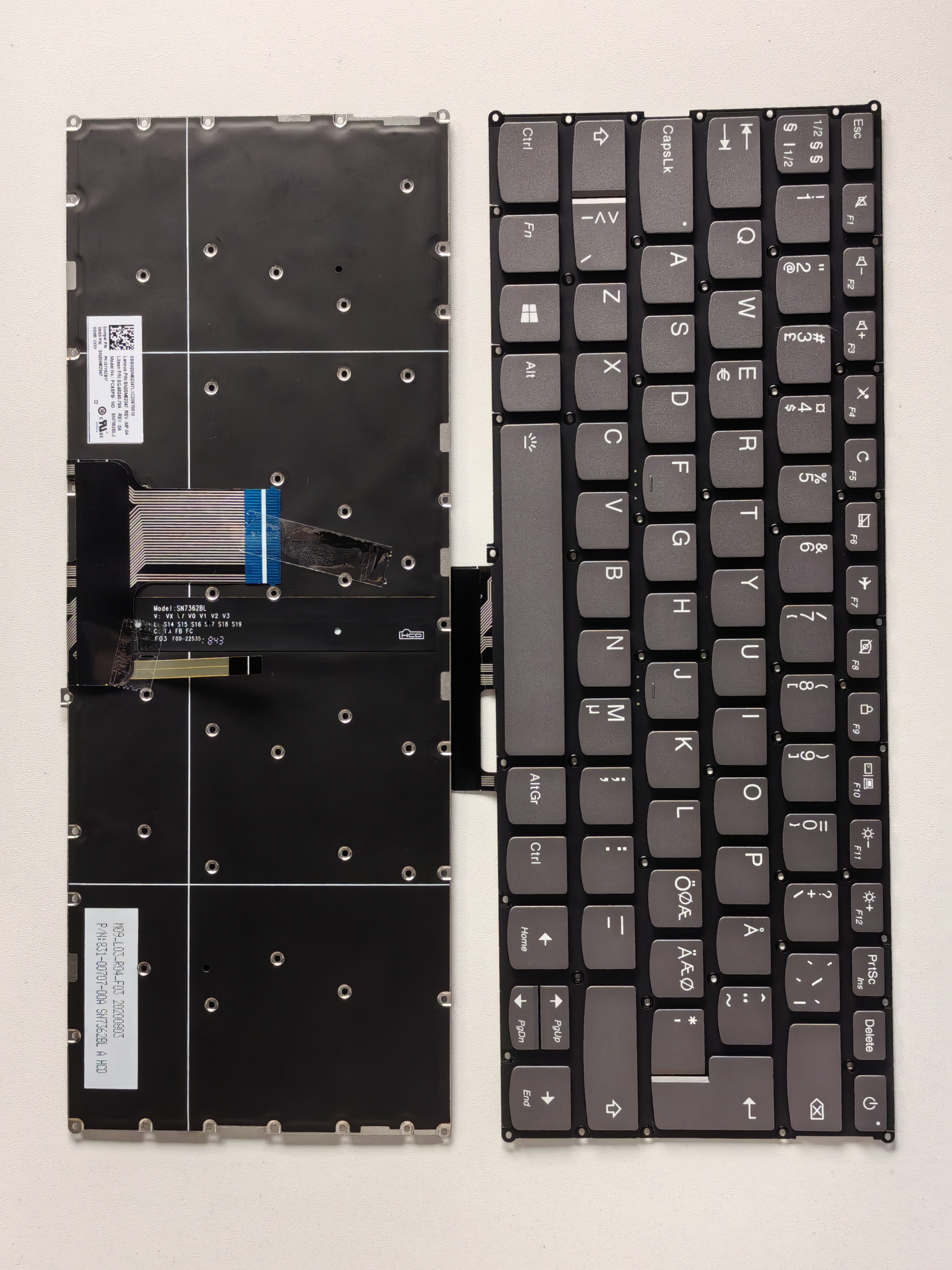 Picture of New Replacement Laptop Keyboard For LENOVO 320S-13 with switch Grey Backlit Other Language Layout